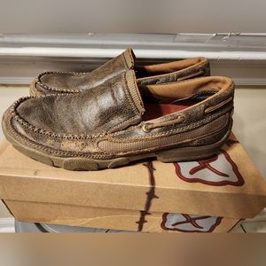 Twisted X Bomber leather slip-ons